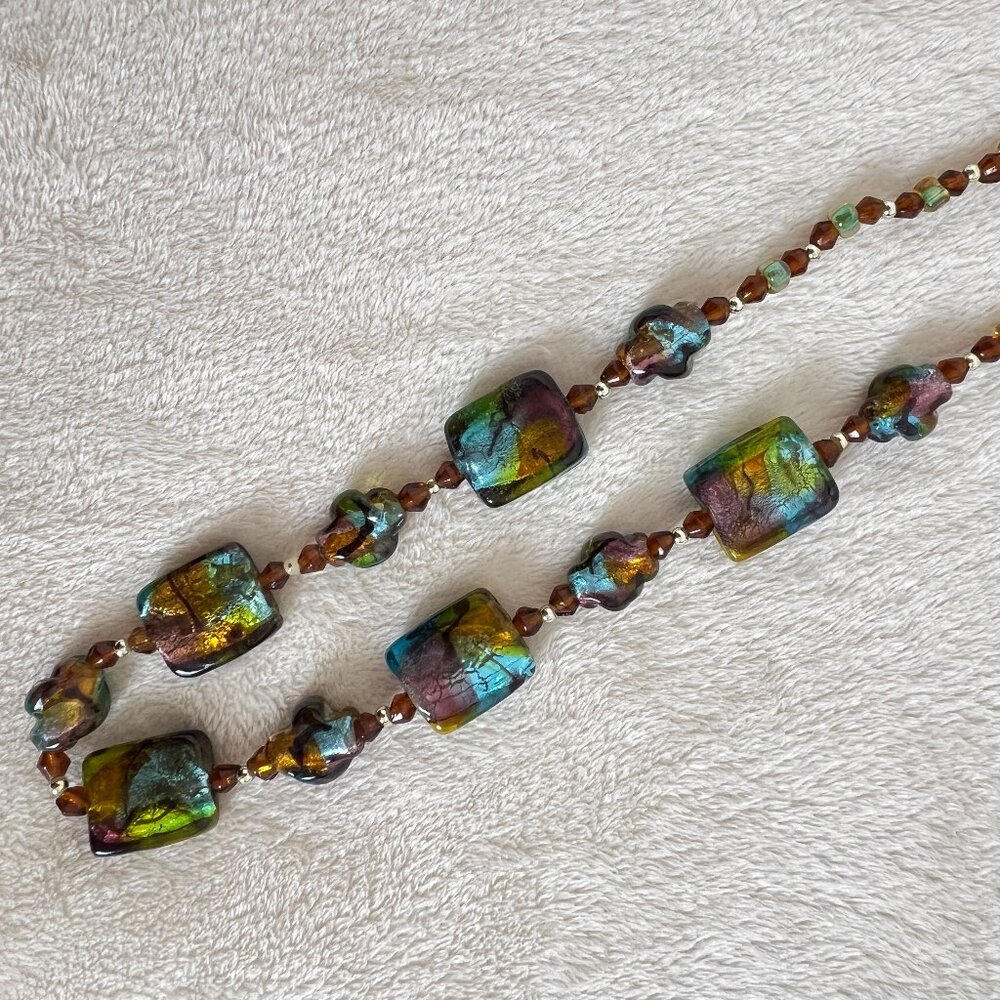 Iridescent Quartz Beaded Necklace